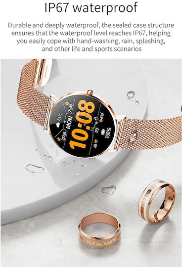 Aoke T8 Smartwatch with Heart Rate Monitor (Rose Gold) Ansicht 7