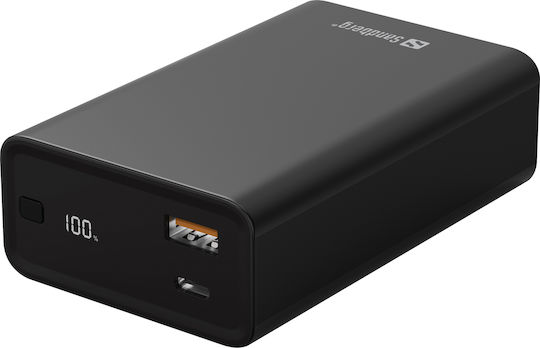 Sandberg Power Bank 20000mAh with USB-A Port and USB-C Port Black