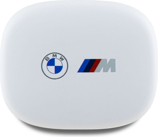 BMW Printed Logos In-ear Bluetooth Handsfree Earphones with Charging Case White view 3