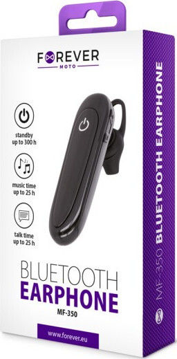Forever MF-350 Earbud Bluetooth Handsfree Earphone Black view 2