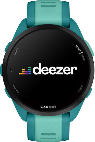 Garmin Forerunner 165 Music 43mm Waterproof Smartwatch with Heart Rate Monitor (Turquoise/Aqua) view 6