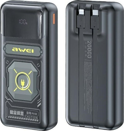 Awei P99K Power Bank 20000mAh 22.5W Black view 1
