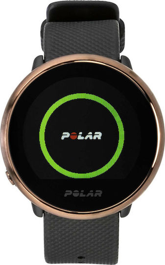 Polar Ignite 43mm Waterproof Smartwatch with Heart Rate Monitor (Copper Silicone) vue 6
