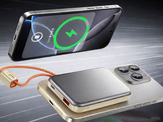 Power Bank 10000mAh 15W With USB-A Output Port And USB-C Output Port Quick Charge 3.0 Gold view 4