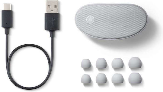 Yamaha TW-E5B In-ear Bluetooth Handsfree Earphones with Sweat Resistance and Charging Case Gray Ansicht 3
