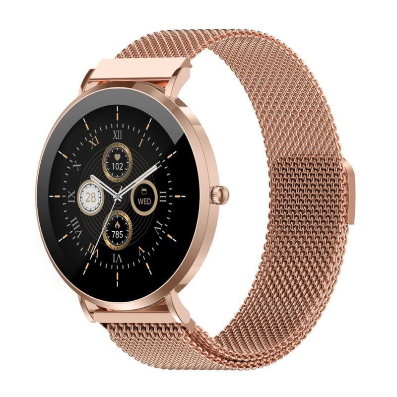 Denver 43mm Smartwatch with Heart Rate Monitor (Rose Gold - Pink)