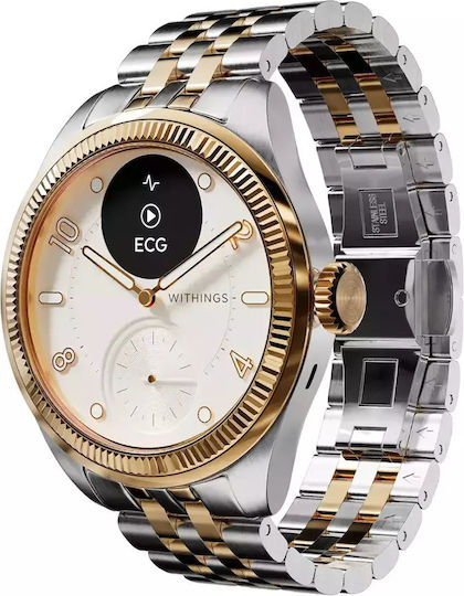 Withings Scanwatch Nova Brilliant Stainless Steel 39mm Waterproof with Heart Rate Monitor (Rose Gold Silver) view 3
