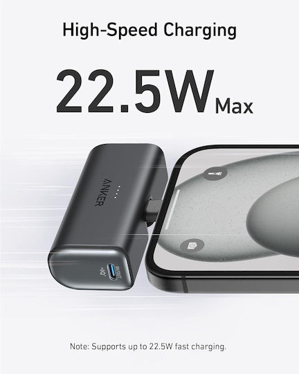 Anker Nano Power Bank 5000mAh 22.5W with USB-C Port Black vista 2