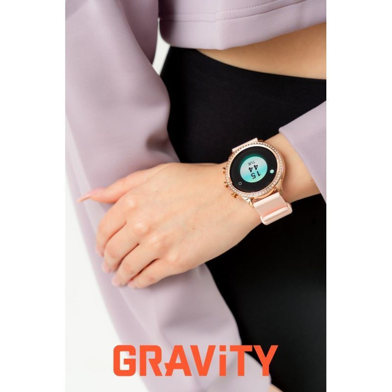 Gravity Smartwatch Rose Gold Milanese Strap view 5