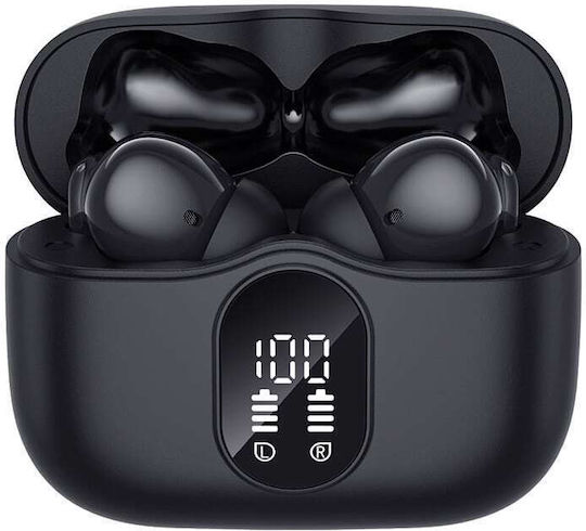 Techsuit WaveBeat 100 In-ear Bluetooth Handsfree Earphones with Charging Case Black view 2