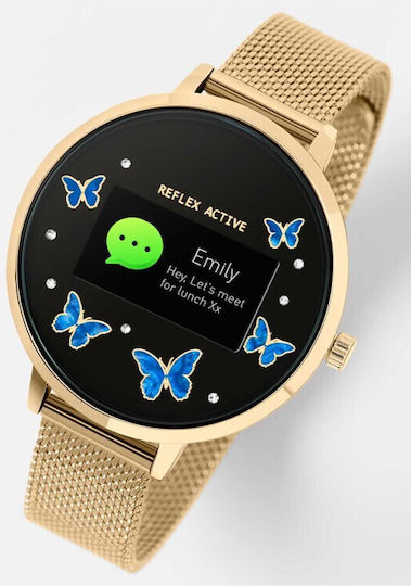 Reflex Active Smartwatch with Heart Rate Monitor (Gold) view 3