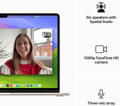 Apple MacBook Air 15" (2024) 15.3" Retina Display (M3-8-core/16GB/512GB SSD) Starlight (International English Keyboard) view 2