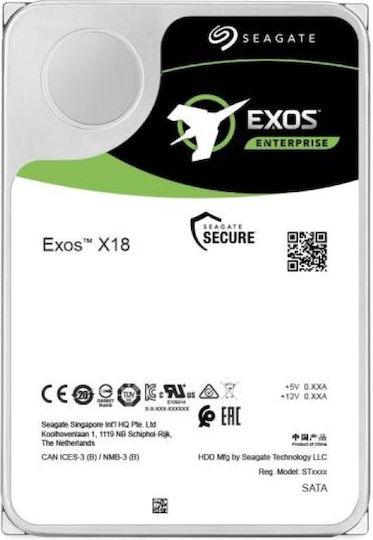 Seagate Exos X18 18TB HDD Hard Drive 3.5" SATA III 7200rpm with 256MB Cache for NAS / Server ST18000NM000J