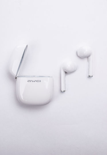 Awei T28 In-ear Bluetooth Handsfree Earphones with Sweat Resistance and Charging Case White view 2
