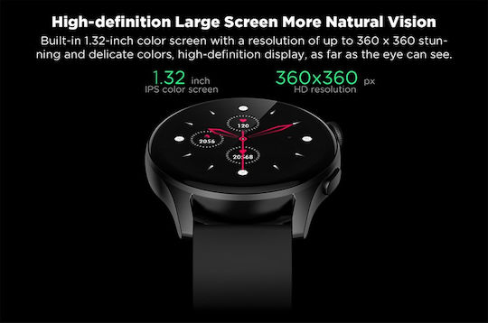 GT5 Smartwatch with Heart Rate Monitor (Black) vue 6