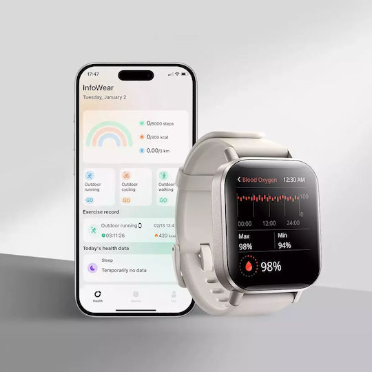 Joyroom JR-FT3S Smartwatch with Heart Rate Monitor (Titanium) view 8