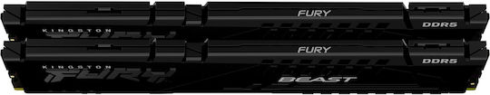 Kingston Fury Beast DDR5 32GB RAM with 2x16GB Modules and Speed 5600 for Desktop KF556C40BBK2-32 view 4
