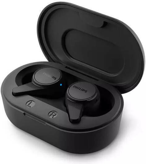 Philips TAT1207 In-ear Bluetooth Handsfree Earphones with Sweat Resistance and Charging Case Black vue 6
