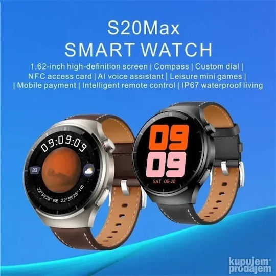 S20 MAX 46mm Smartwatch (Brown) view 3