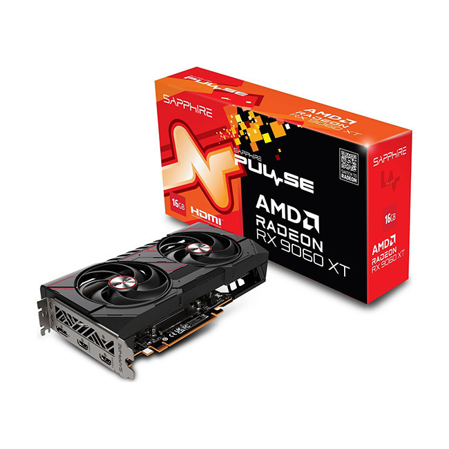 Sapphire Radeon RX 9060 XT 16GB GDDR6 Pulse Graphics Card 11350-03-20G