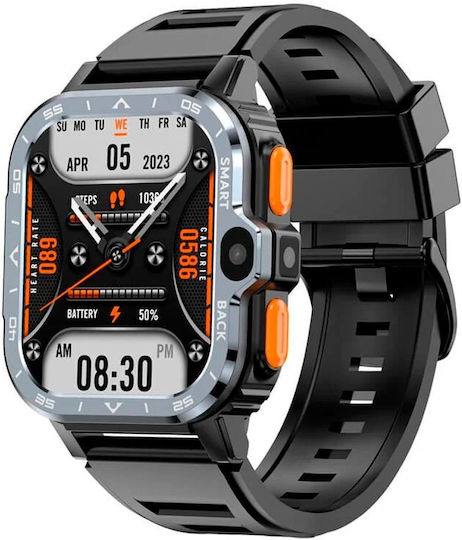 Valdus Pg 4g Smartwatch with SIM (Black) view 1