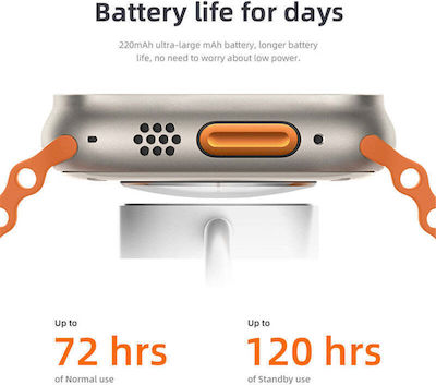 Z68 Ultra 49mm Smartwatch (Orange) view 3