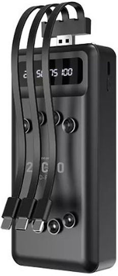 Proda PD-P92 Power Bank 10000mAh 10W with USB-A Port and USB-C Port Black