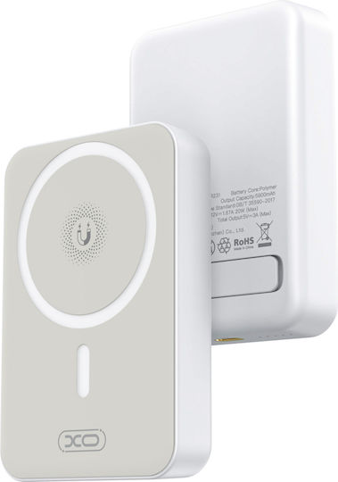 XO PR231 MagSafe Power Bank 10000mAh 15W with USB-C Port Quick Charge 2.0 White vue 3
