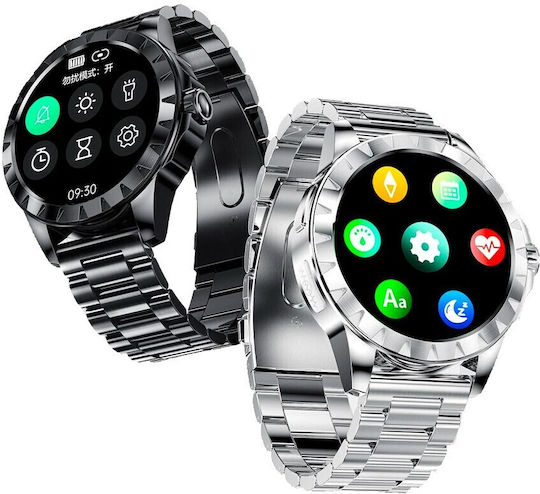 Lemfo Watch Battery with Black Metal Bracelet view 4