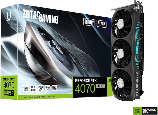 Zotac GeForce RTX 4070 Super 12GB GDDR6X Trinity Black Edition Graphics Card view 1