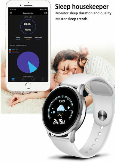 Lige BW0072 45mm Smartwatch with Heart Rate Monitor (White) view 7