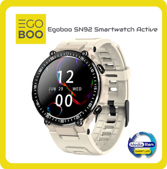 Egoboo SN92 Smartwatch with Heart Rate Monitor (Sand) vista 4
