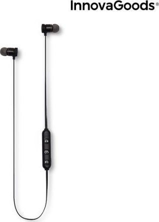 InnovaGoods Magnetic In-ear Bluetooth Handsfree Earphones with Sweat Resistance Black
