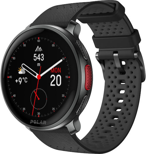 Polar Vantage V3 Aluminium 47mm Waterproof Smartwatch with Heart Rate Monitor (S/L Black Rubber Strap) view 2