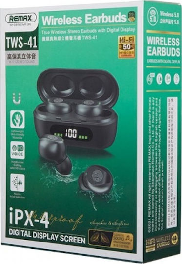 Remax TWS-41 In-ear Bluetooth Handsfree Earphones with Charging Case Black view 3