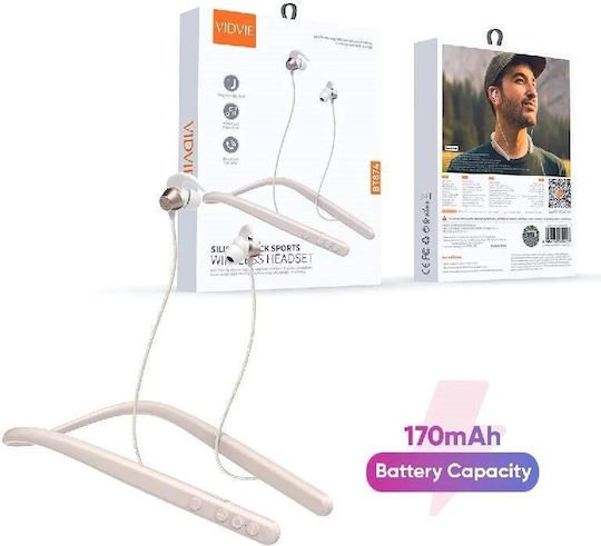Vidvie BT874 In-ear Bluetooth Handsfree Earphones with Sweat Resistance Beige view 2