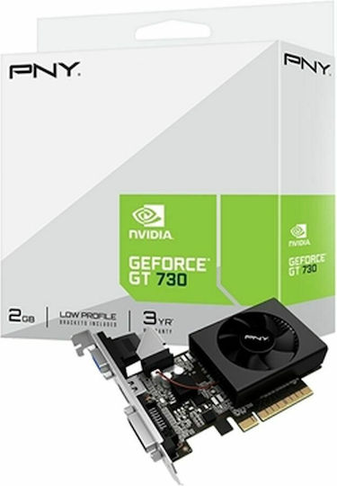 PNY GeForce GT 730 2GB GDDR3 Graphics Card view 3