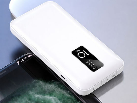 Verk Group Power Bank 10000mAh with USB-A Port White view 3