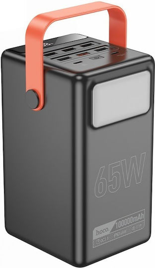 Hoco DB03 Max Power Bank 100000mAh 65W with 6 USB-A Ports and 2 USB-C Ports Black view 6
