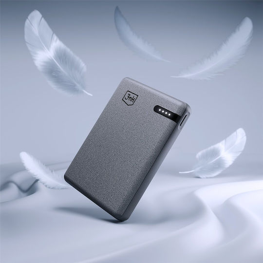 3MK Pocket Power Bank 5000mAh 12W with USB-C Port Gray vue 2