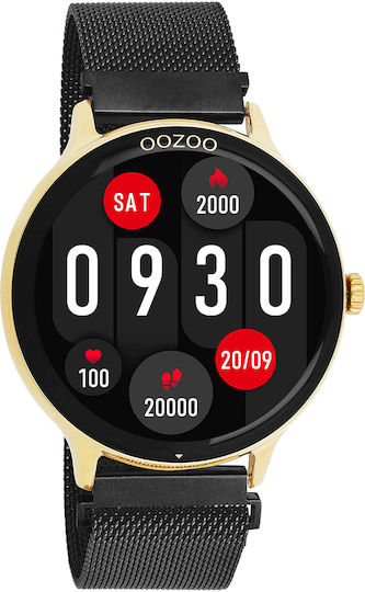 Oozoo Q00137 45mm Smartwatch with Heart Rate Monitor (Black) view 4