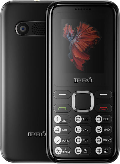 iPro A10 Mini Dual SIM Mobile with Buttons Black-Blue view 1