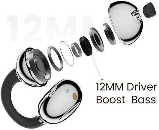 HiFuture FlexClip Open Ear Bluetooth Handsfree Earphones with Sweat Resistance Black view 5