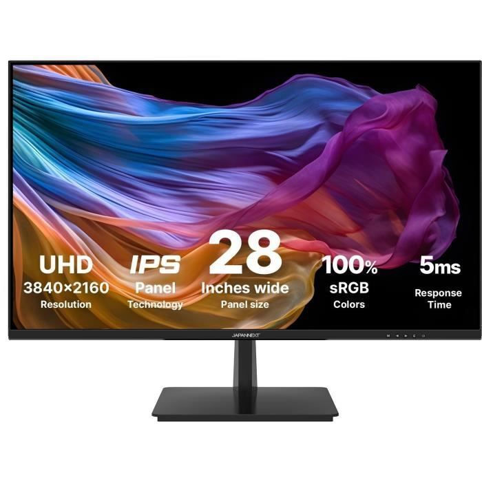 Japannext IPS Monitor 28" 4K 3840x2160 with Response Time 5ms GTG