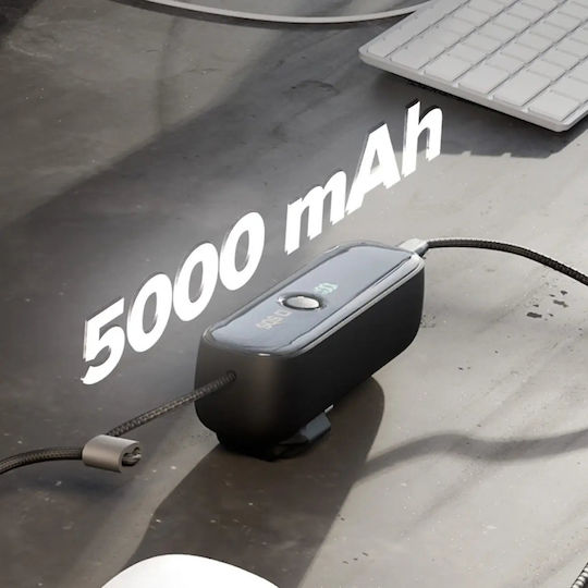 SBS Hybrid Power Bank 5000mAh 20W with USB-C Port Power Delivery Black view 3