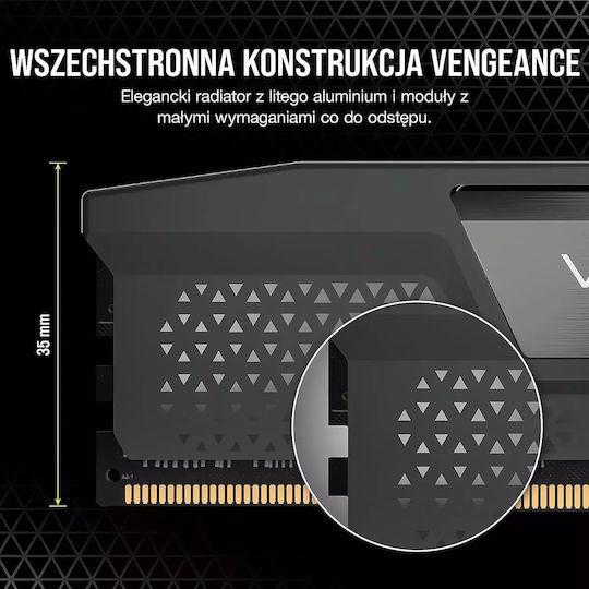Corsair Vengeance DDR5 32GB RAM with 2x16GB Modules and Speed 4800 for Desktop CMK32GX5M2B6400Z32 view 5