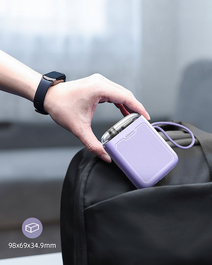 Innostyle Power Bank 10000mAh 33W with 2 USB-C Ports Purple view 3