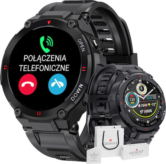 Giewont 430-1 Smartwatch with Heart Rate Monitor (Black) view 1