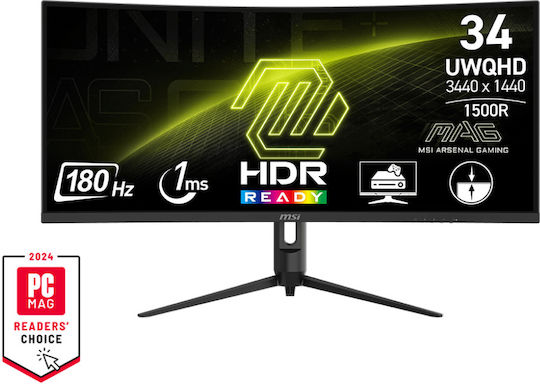 MSI MAG 342CQR E2 Ultrawide VA HDR Curved Gaming Monitor 34" QHD 3440x1440 180Hz vue 2