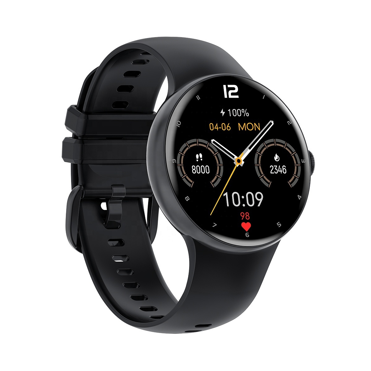 Pixel Fit Aluminium Smartwatch with Heart Rate Monitor Black view 3